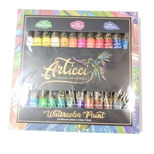 Articci 24 Colors Watercolor Paint Set 12ml Tubes Premium Artist Quality NIB
